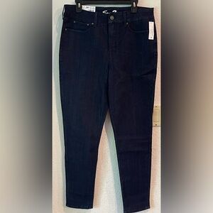 Seven7 Women's Dark Blue Denim Tummy Less Skinny Jeans